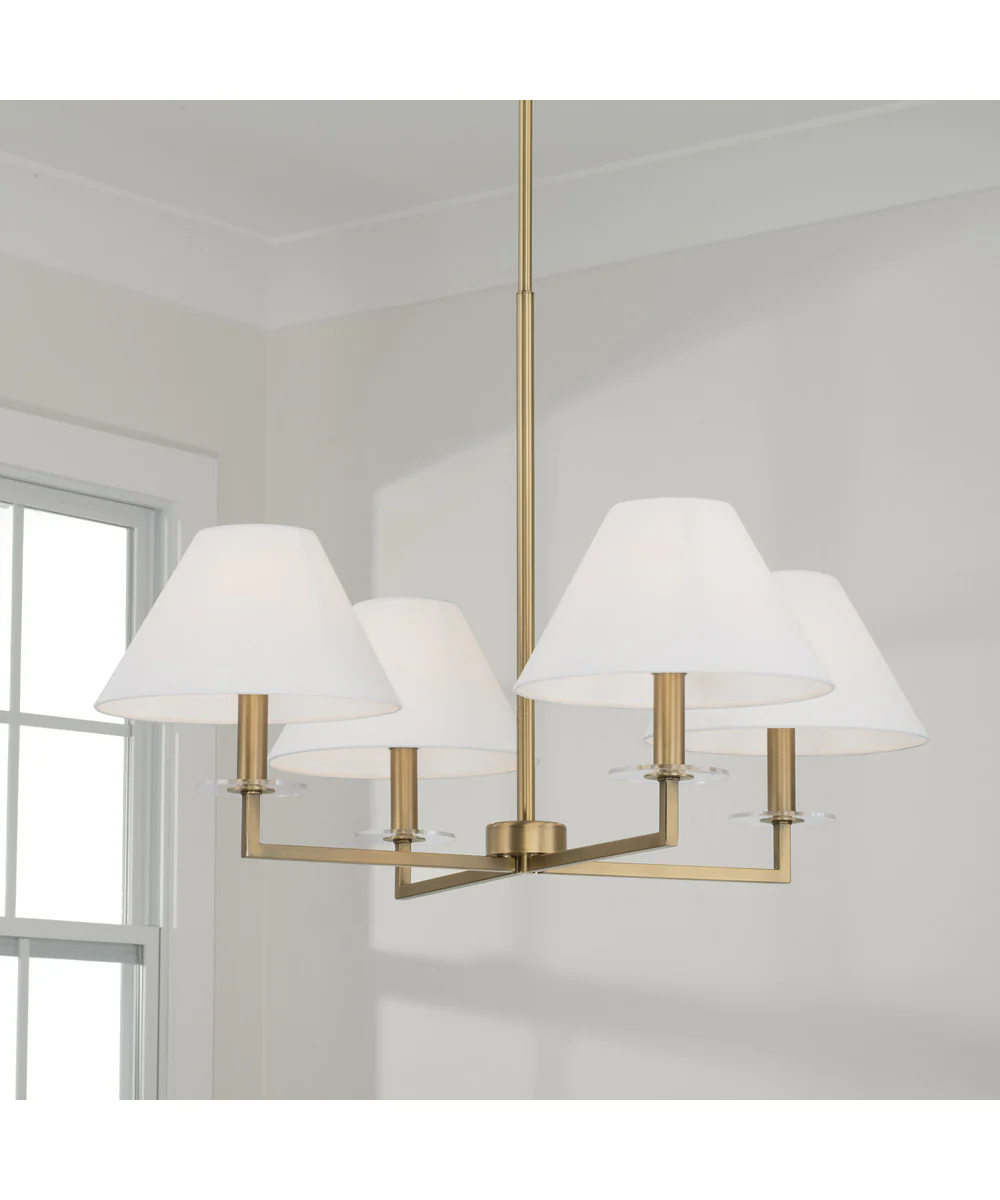 Gilda 4-Light Chandelier Aged Brass - Image 8