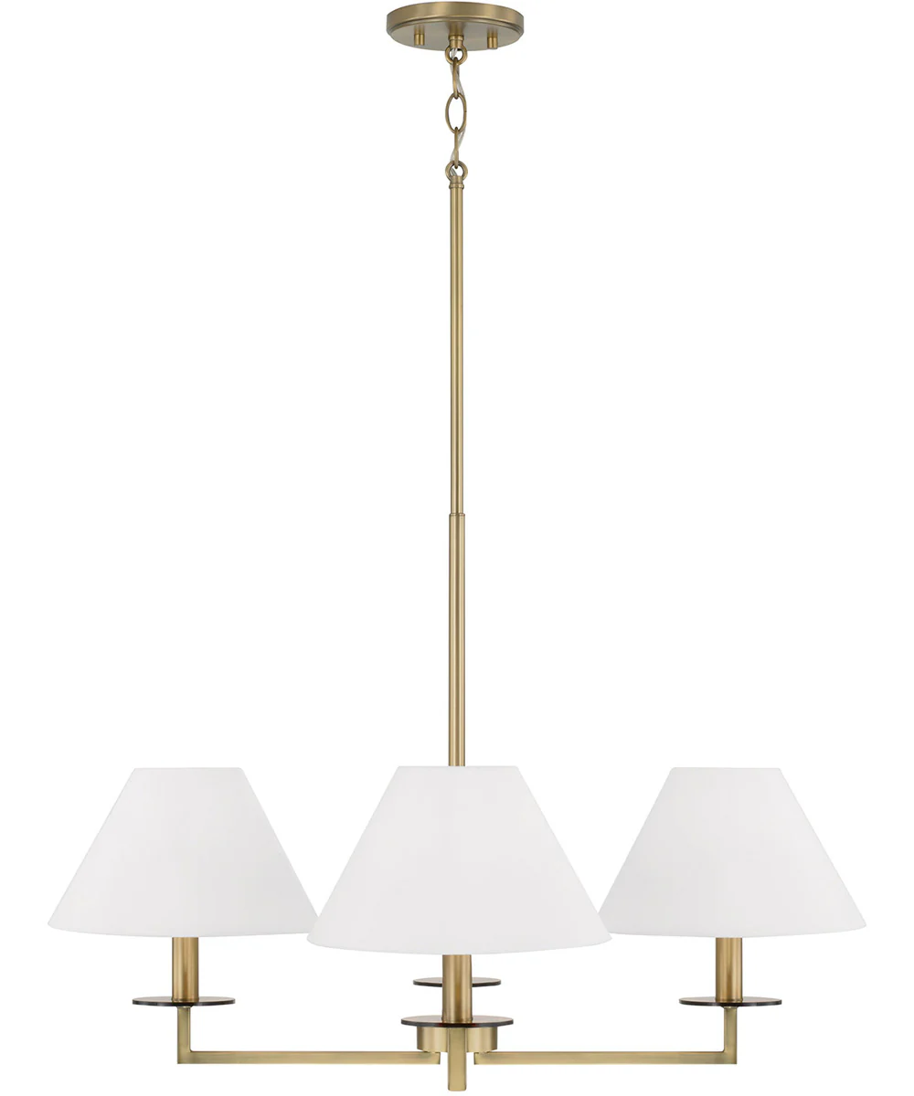 Gilda 4-Light Chandelier Aged Brass - Image 9