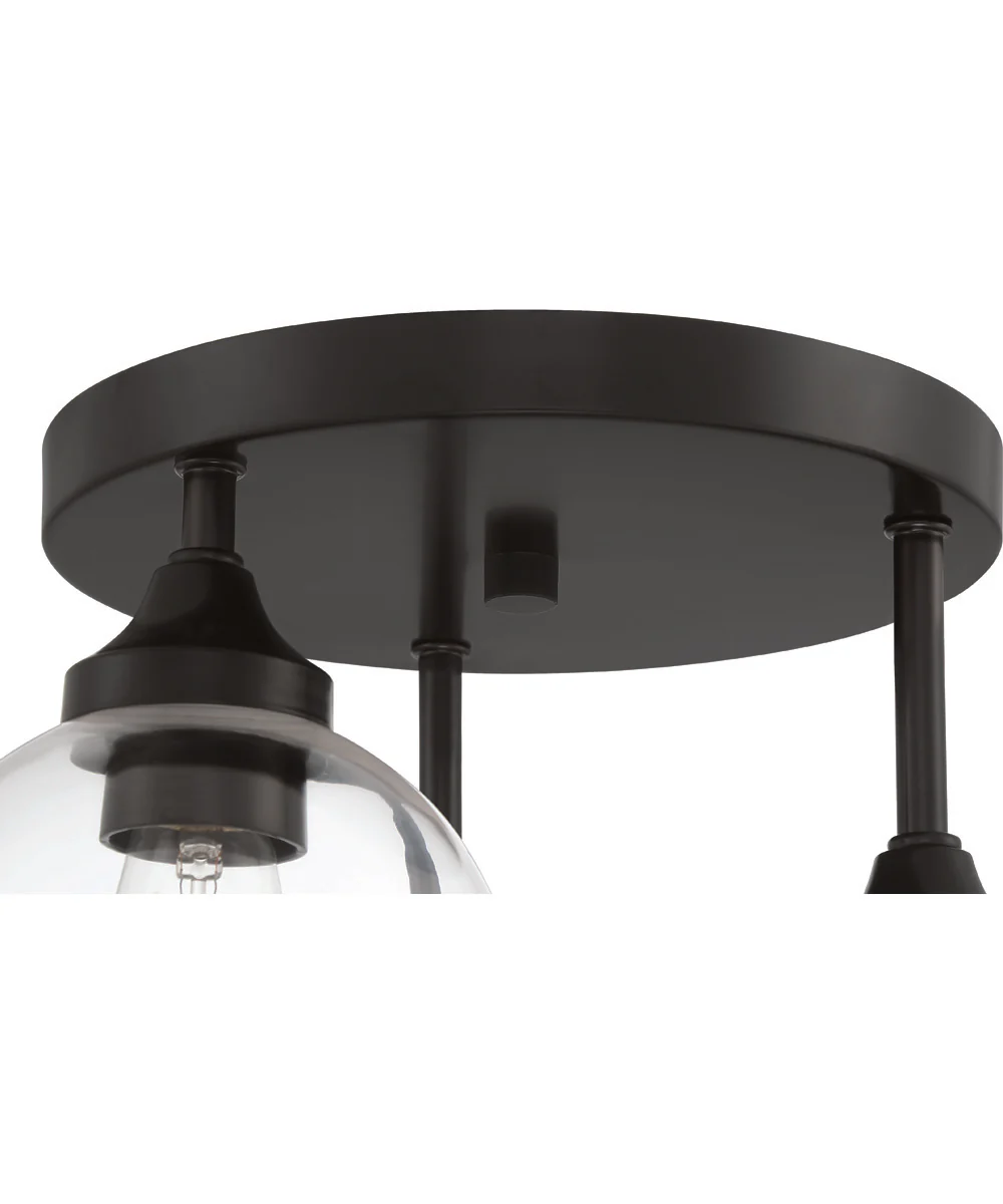 Glenda 3-Light Semi Flush Flat Black - Image 5