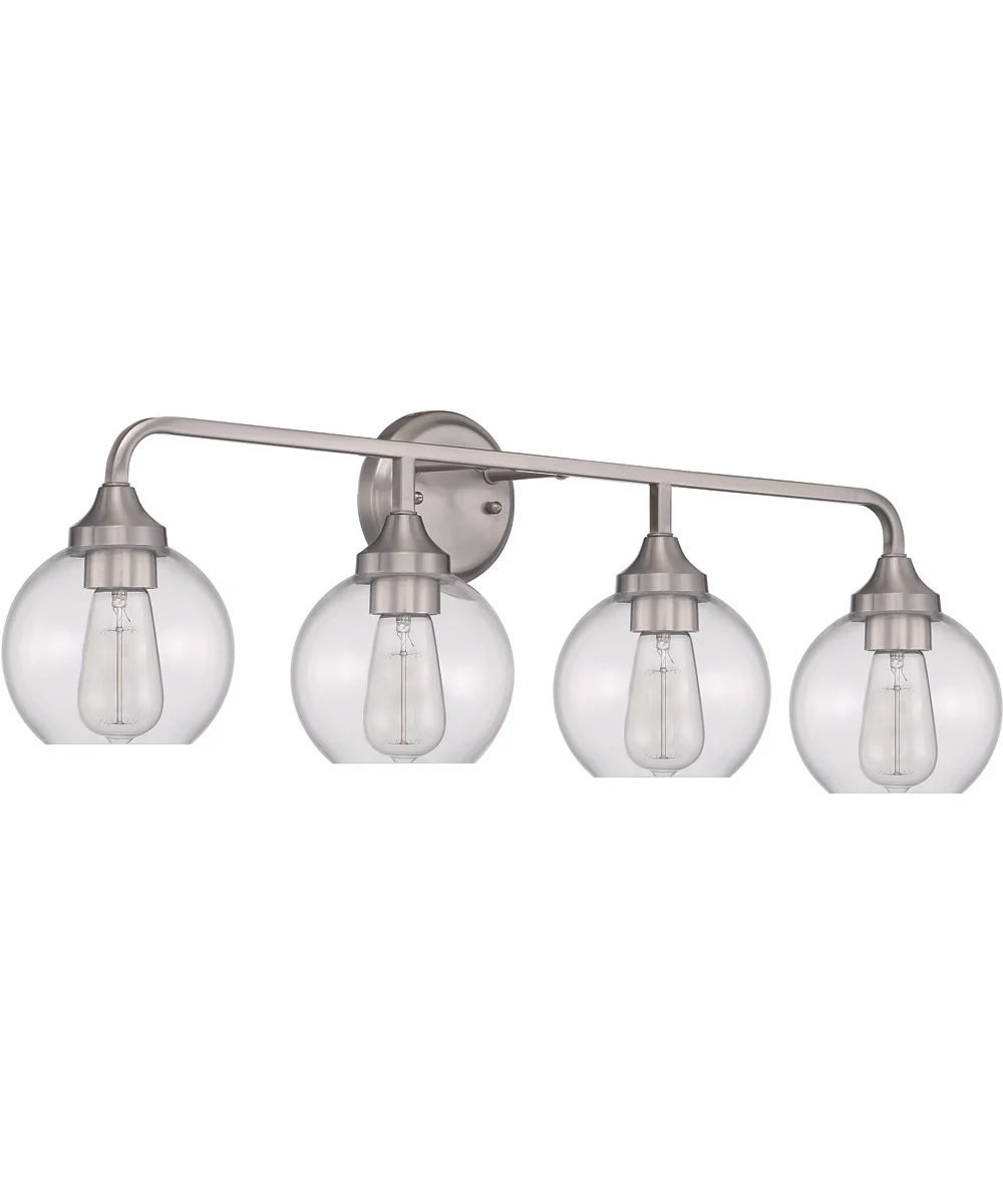 Glenda 4-Light Vanity Brushed Polished Nickel