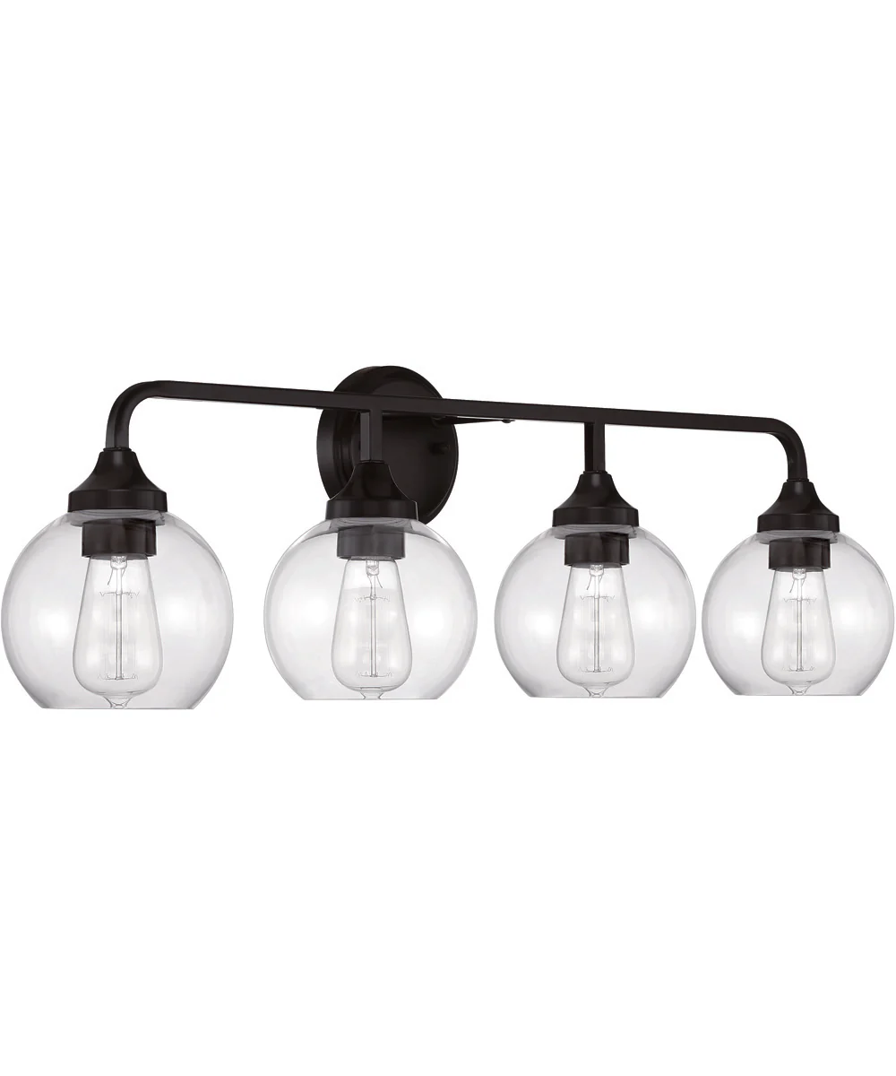 Glenda 4-Light Vanity Flat Black