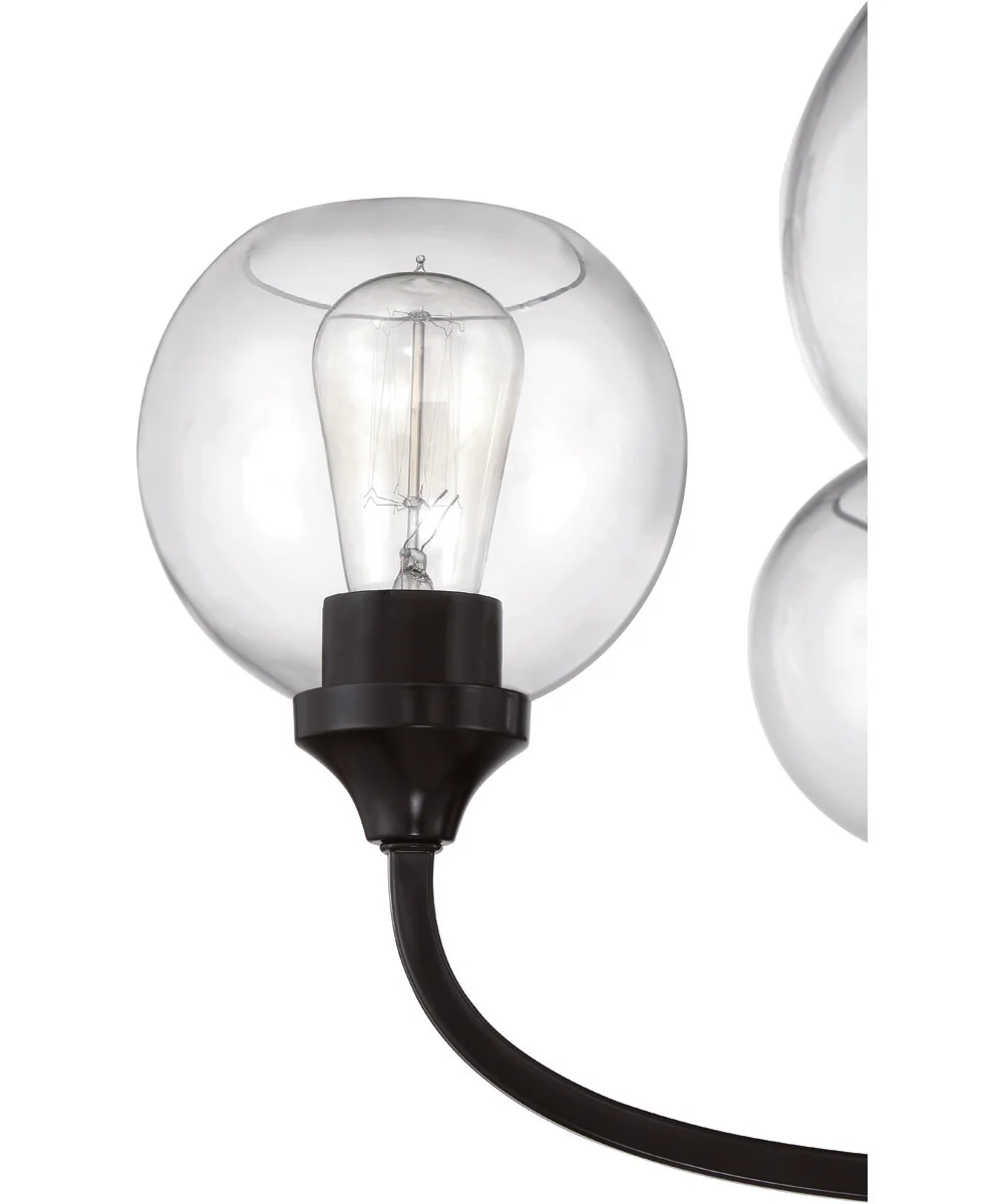 Glenda 5-Light Chandelier Flat Black - Image 6