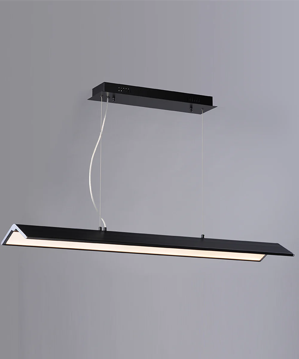 Glider 46"L 1-Light LED Island Light Light Fixture Black and Polished Chrome Finish by ET2 - Image 4