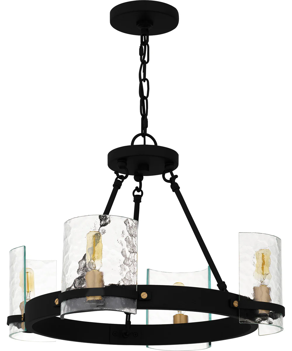 Gloucester 4-light Chandelier Matte Black - Image 2