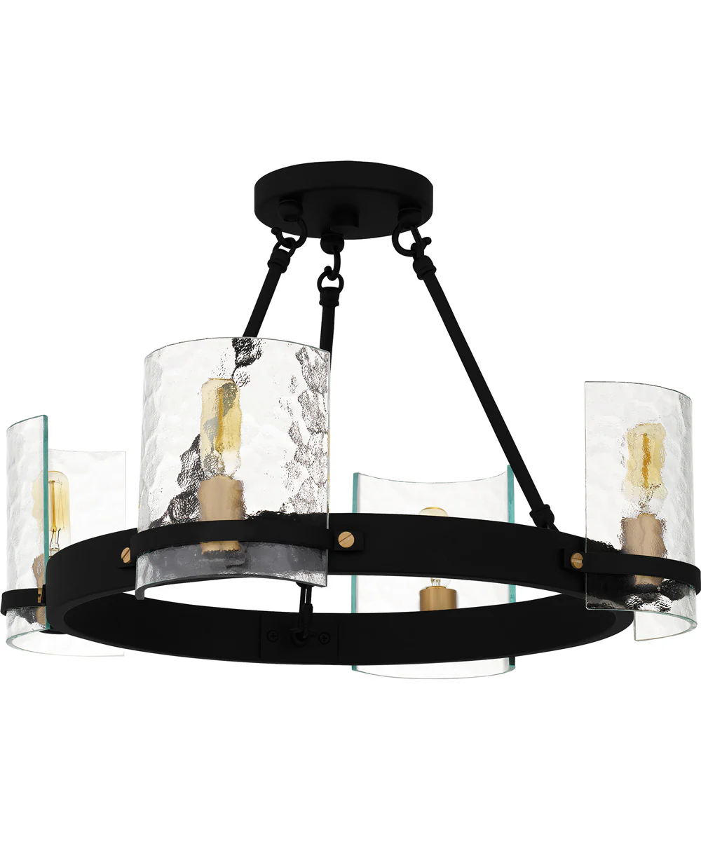 Gloucester Large 4-light Semi Flush Mount Matte Black - Image 2