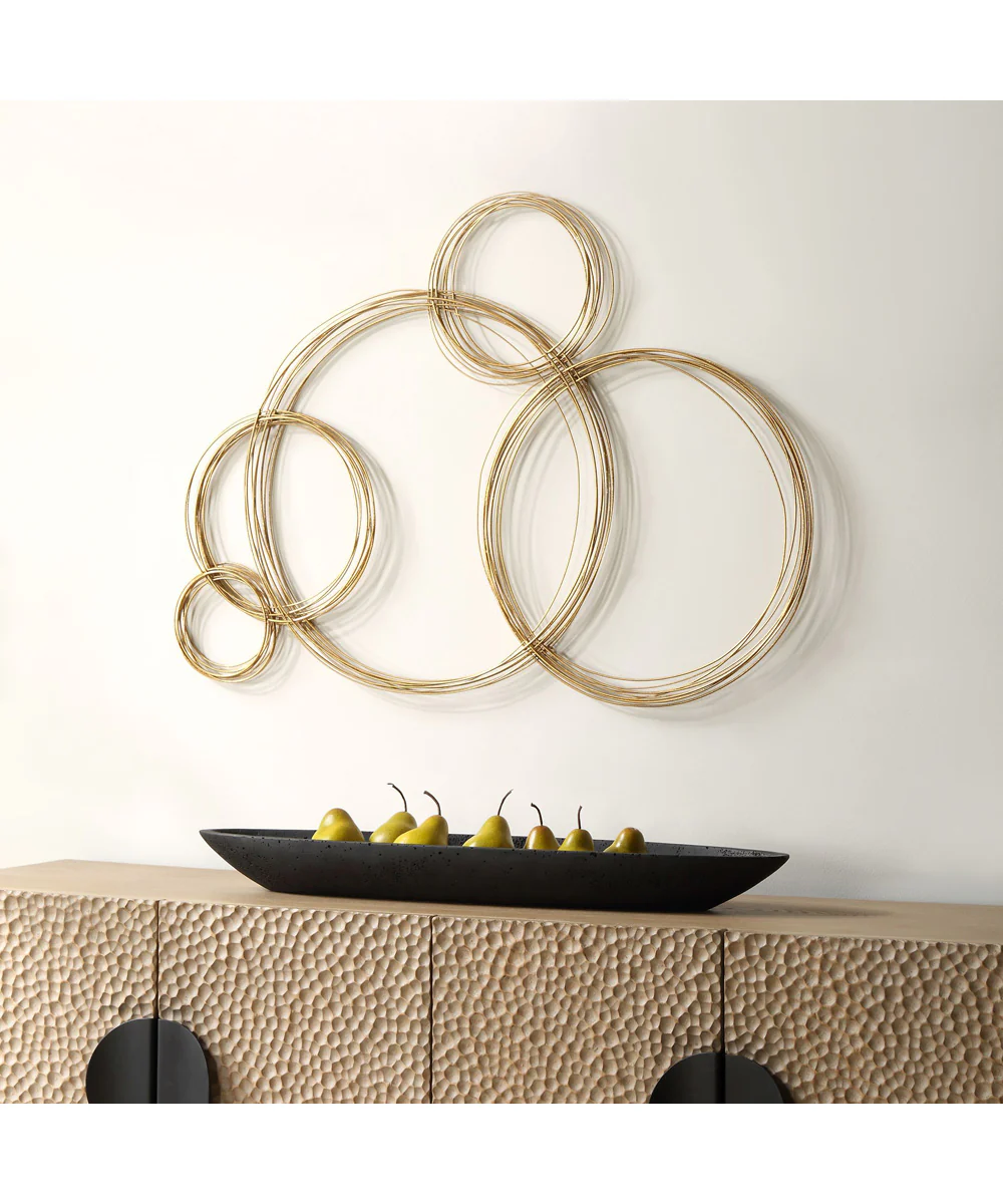 Golden Bubbles Metal Wall Decor - Image 3