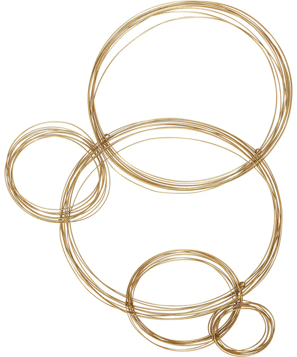 Golden Bubbles Metal Wall Decor - Image 4