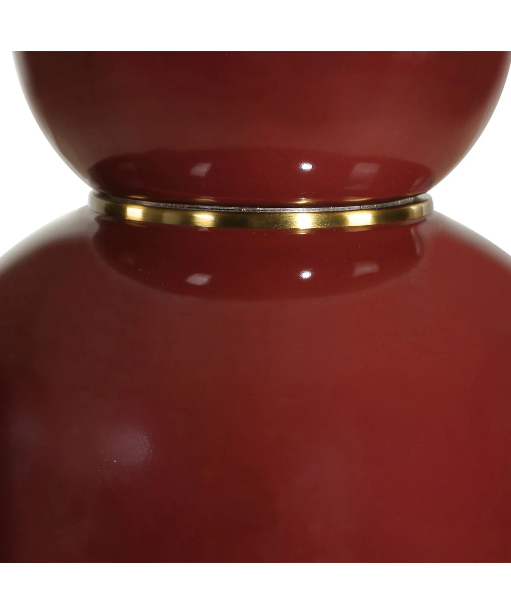 Gourd Burgundy Table Lamp - Image 4