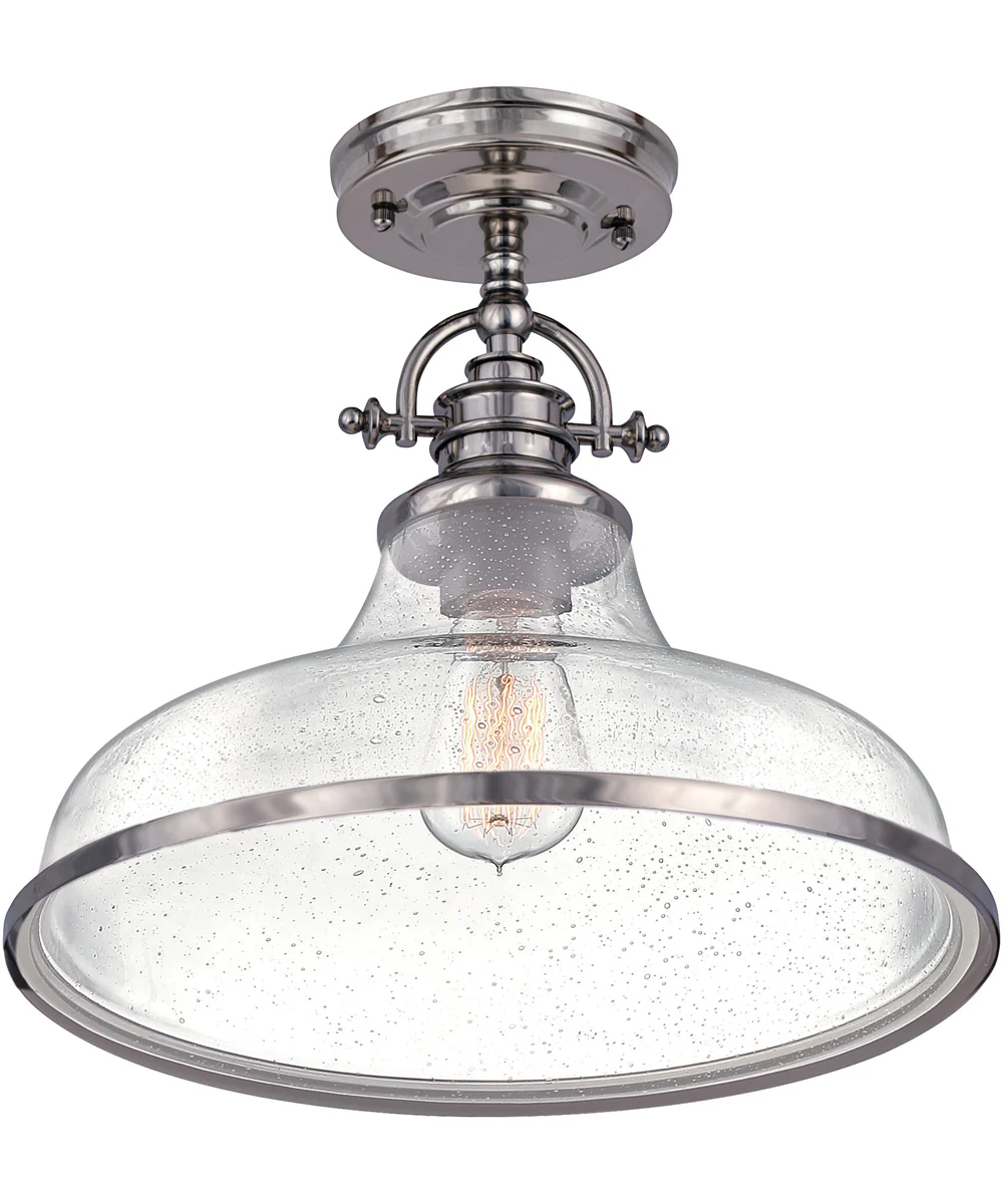 Grant 1-light Semi Flush Mount Brushed Nickel - Image 4