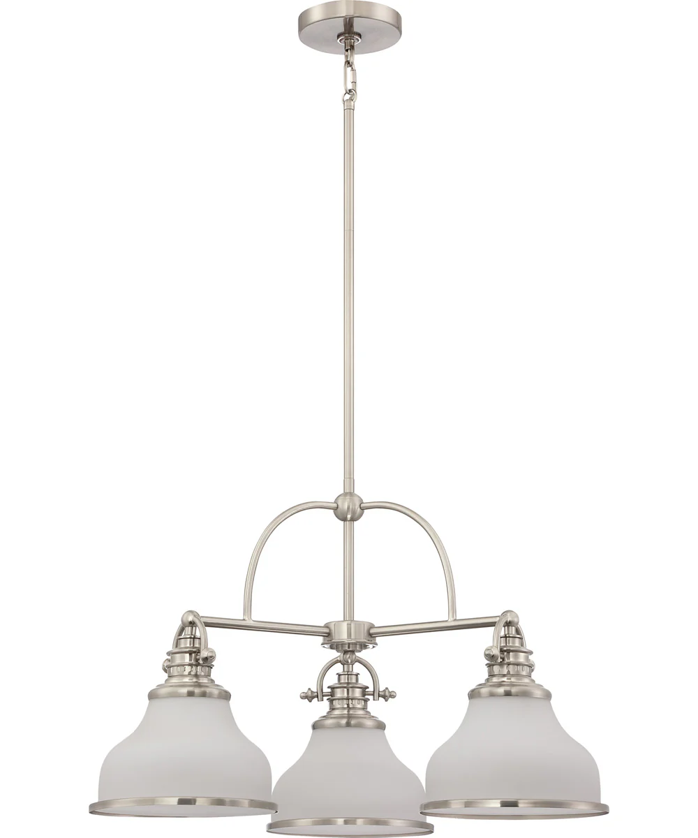 Grant 3-light Chandelier Brushed Nickel - Image 3