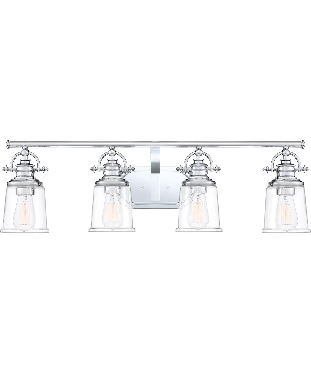 Grant Extra Large 4-light Bath Light Polished Chrome