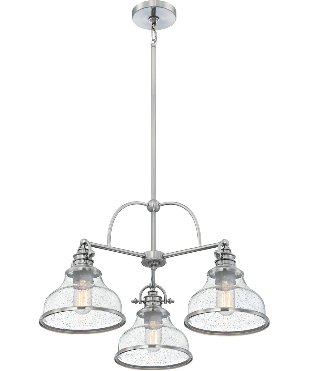 Grant Medium 3-light Chandelier Brushed Nickel - Image 4