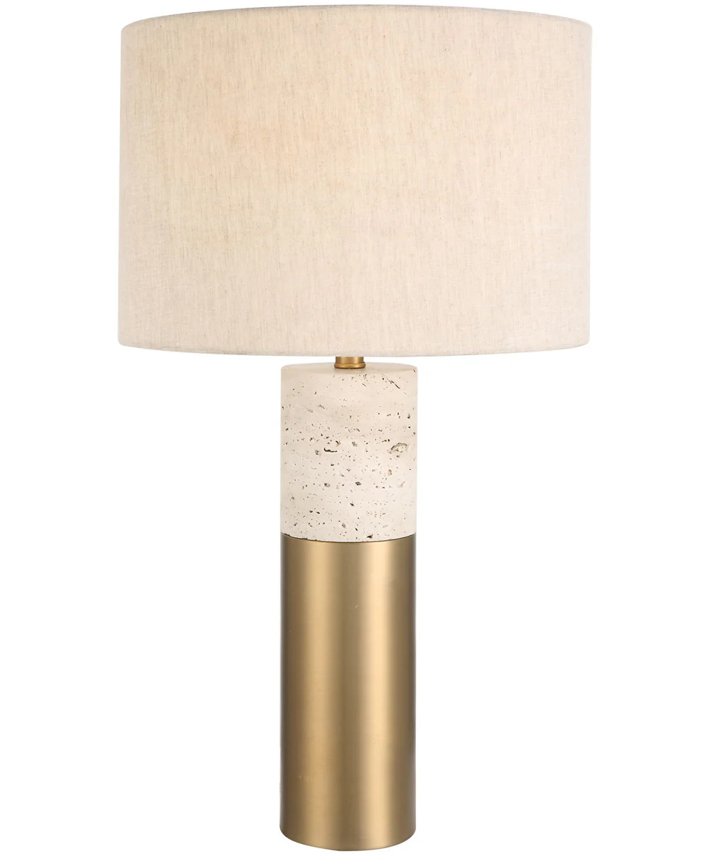 Gravitas Elegant Brass & Stone Lamp