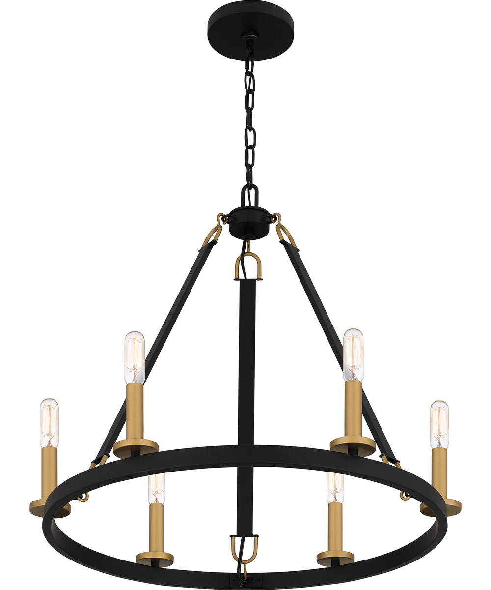 Graylyn 6-light Chandelier Matte Black - Image 4