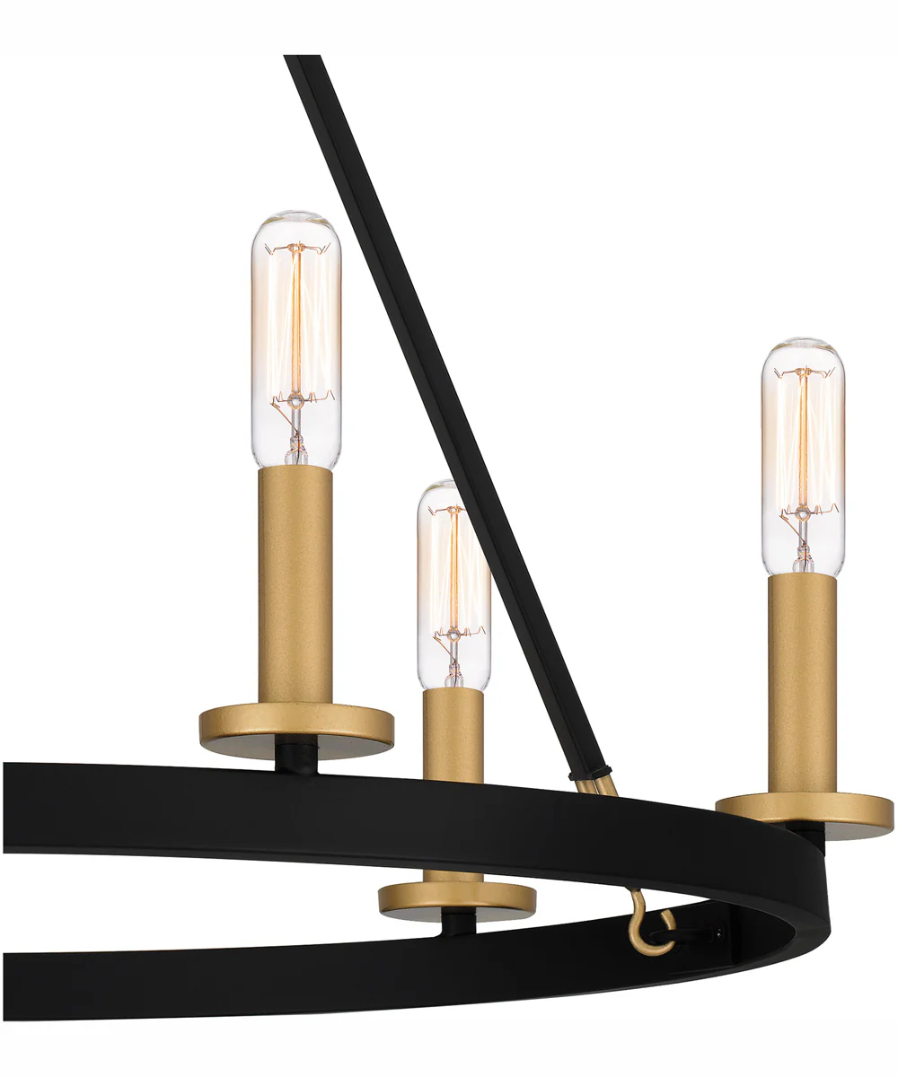 Graylyn 6-light Chandelier Matte Black - Image 5