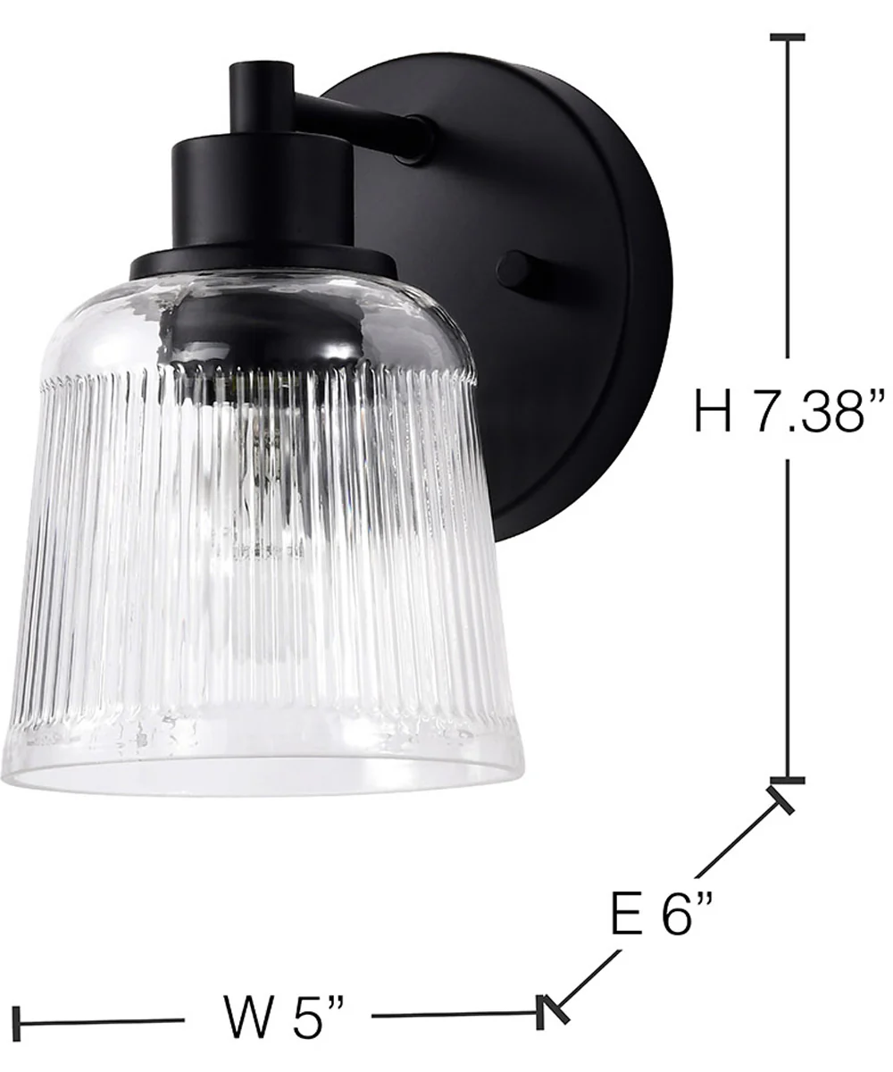 Grayson 1-Light Vanity & Wall Matte Black - Image 11