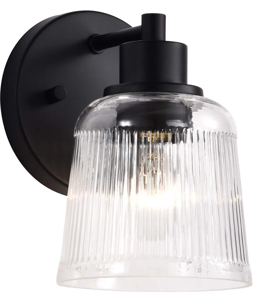 Grayson 1-Light Vanity & Wall Matte Black - Image 4
