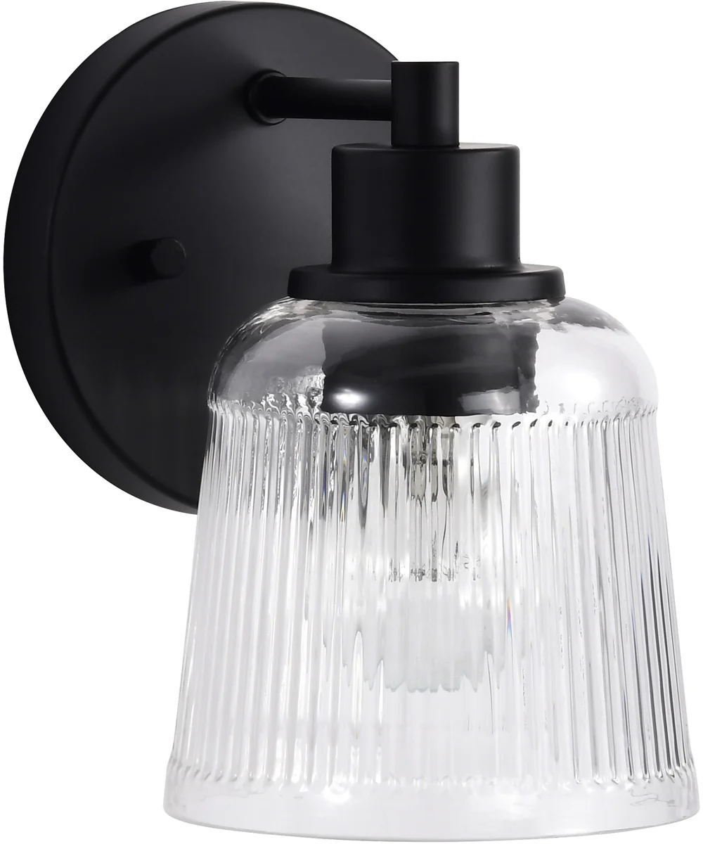 Grayson 1-Light Vanity & Wall Matte Black - Image 5