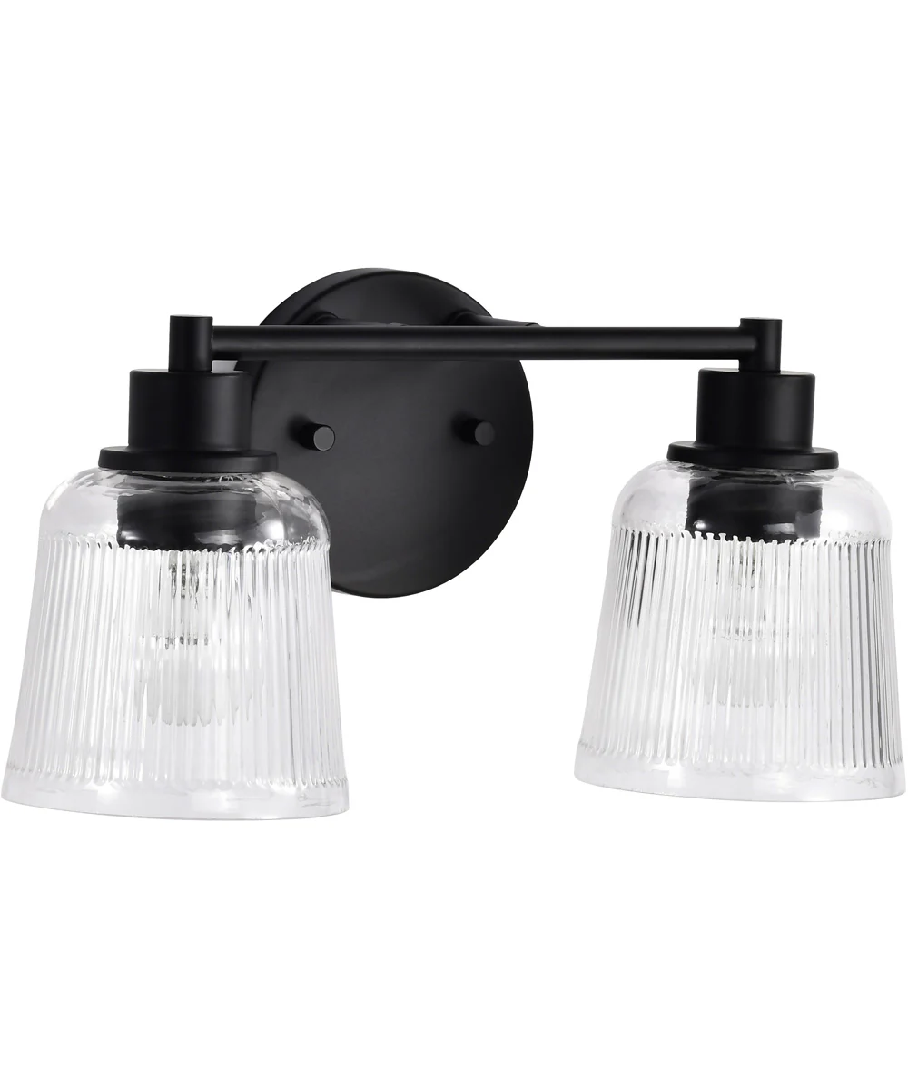 Grayson 2-Light Vanity & Wall Matte Black - Image 5