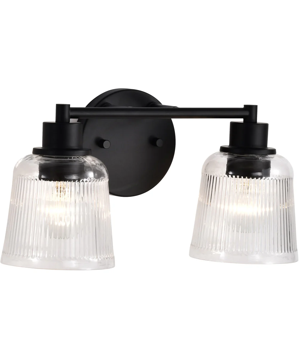 Grayson 2-Light Vanity & Wall Matte Black - Image 6