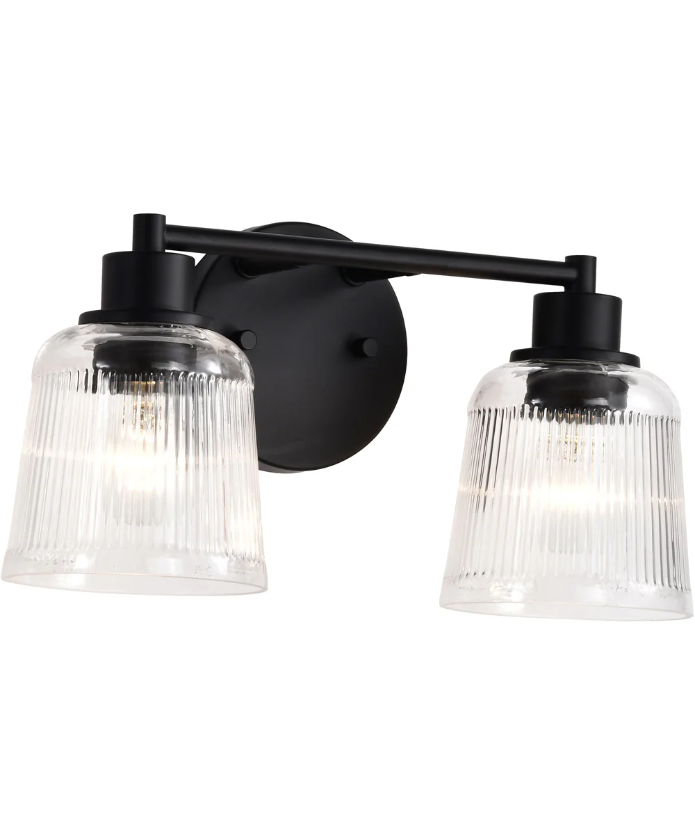 Grayson 2-Light Vanity & Wall Matte Black - Image 8