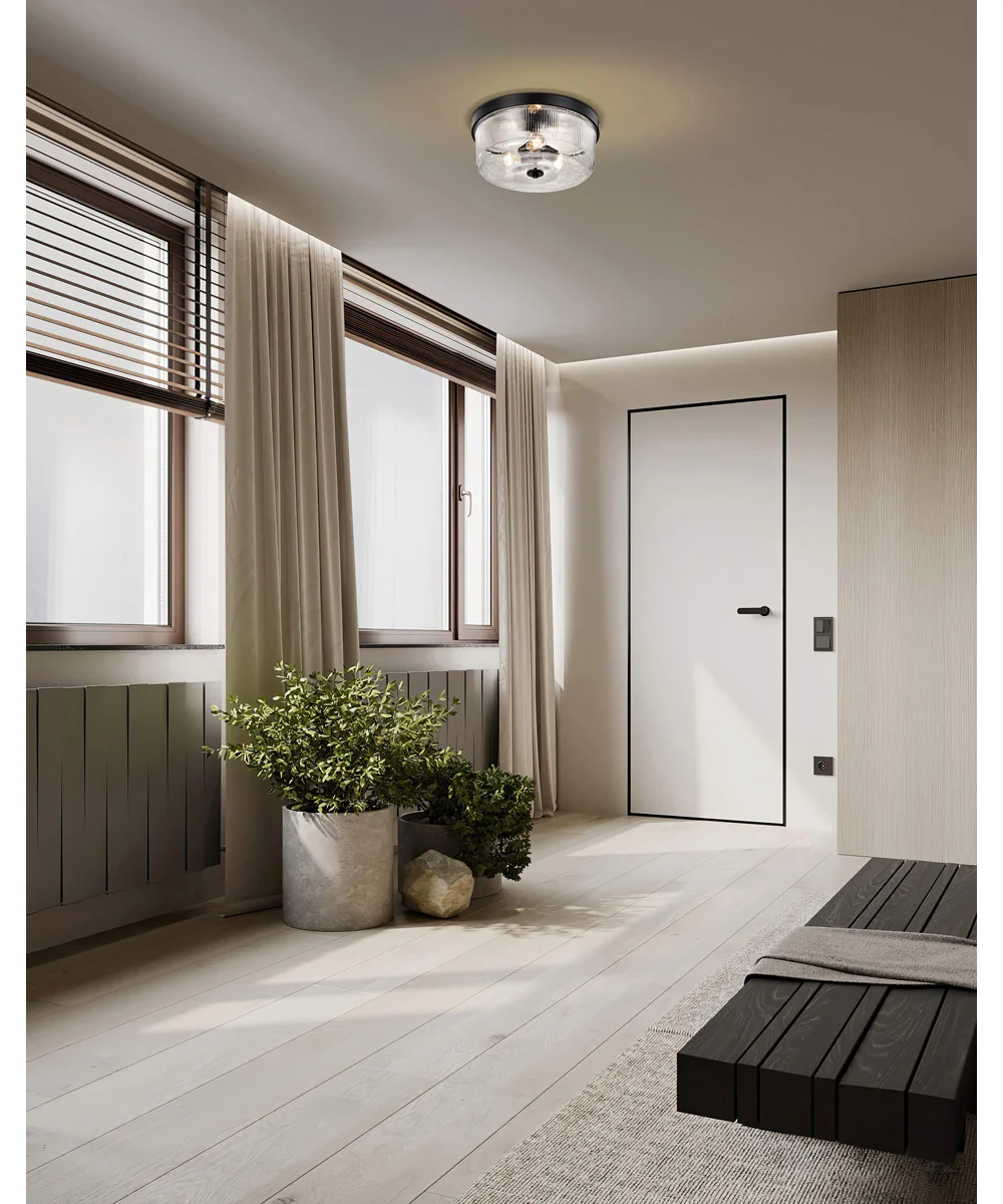 Grayson 3-Light Close-to-Ceiling Matte Black - Image 2