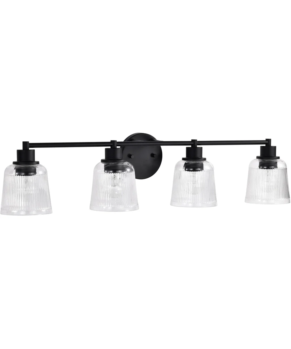 Grayson 4-Light Vanity & Wall Matte Black - Image 5