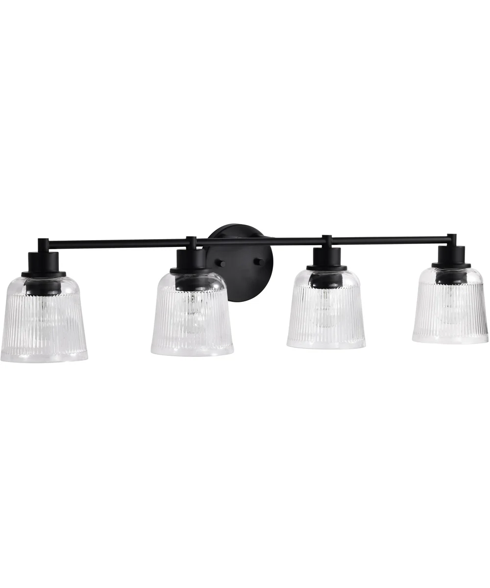 Grayson 4-Light Vanity & Wall Matte Black - Image 6