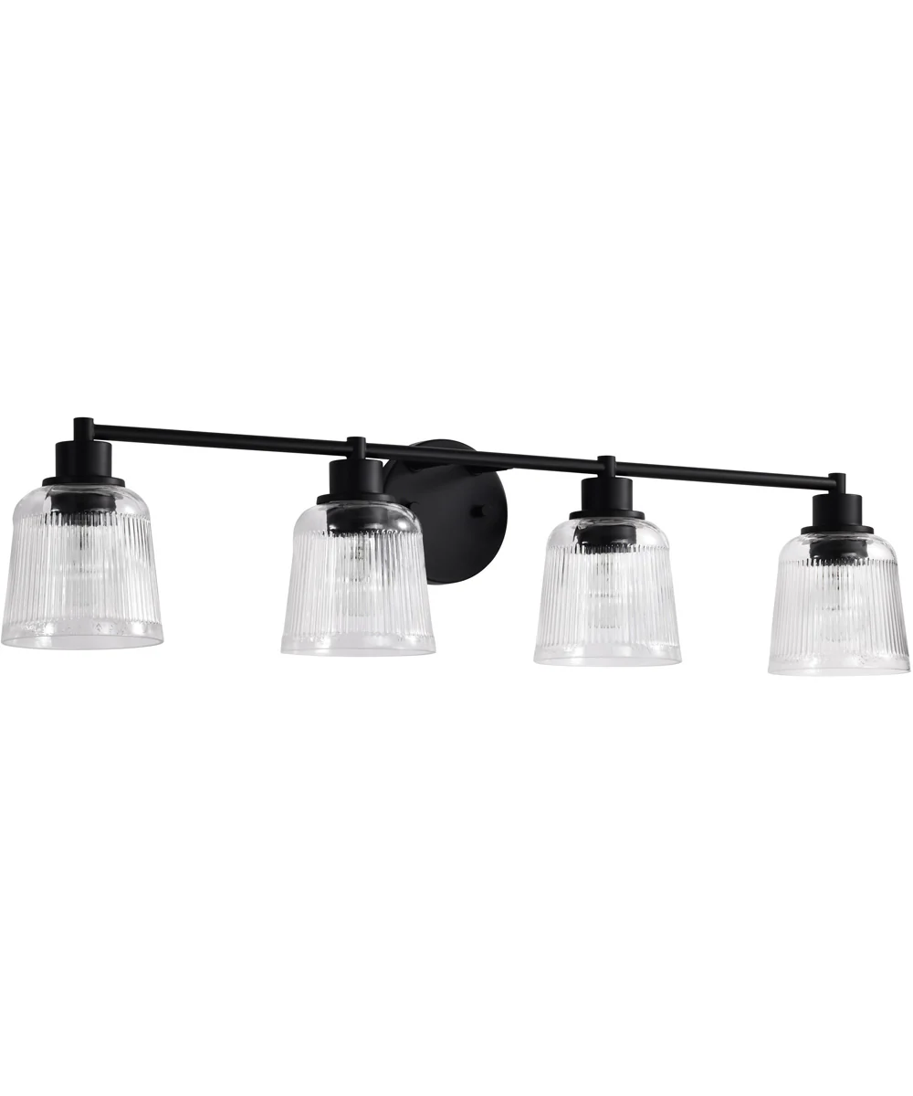Grayson 4-Light Vanity & Wall Matte Black - Image 8