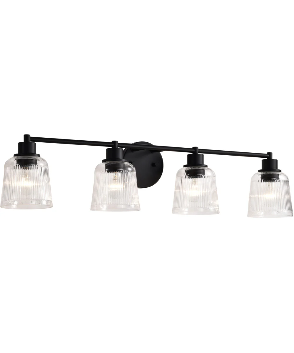 Grayson 4-Light Vanity & Wall Matte Black - Image 9