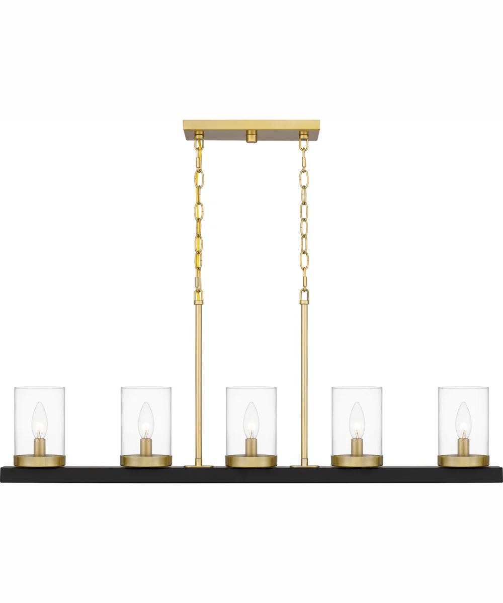 Greeley Medium 5-light Island Light Matte Black - Image 4