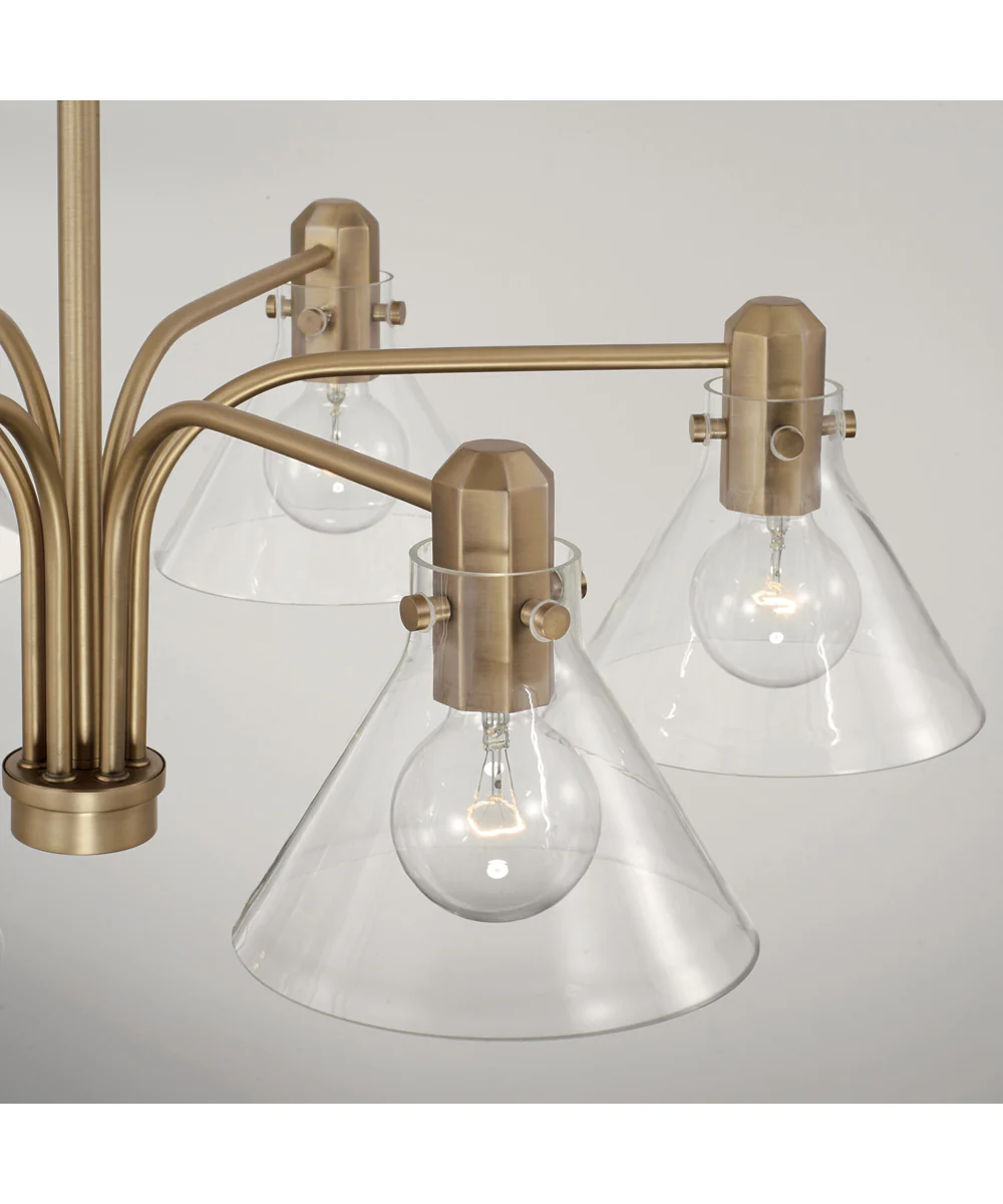 Greer 6-Light Chandelier Aged Brass - Image 4