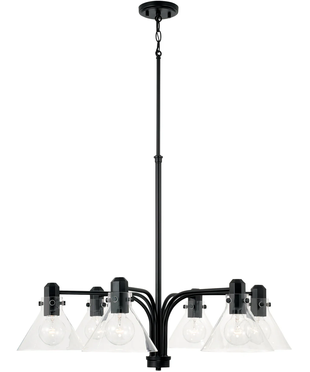 Greer 6-Light Chandelier Matte Black - Image 4