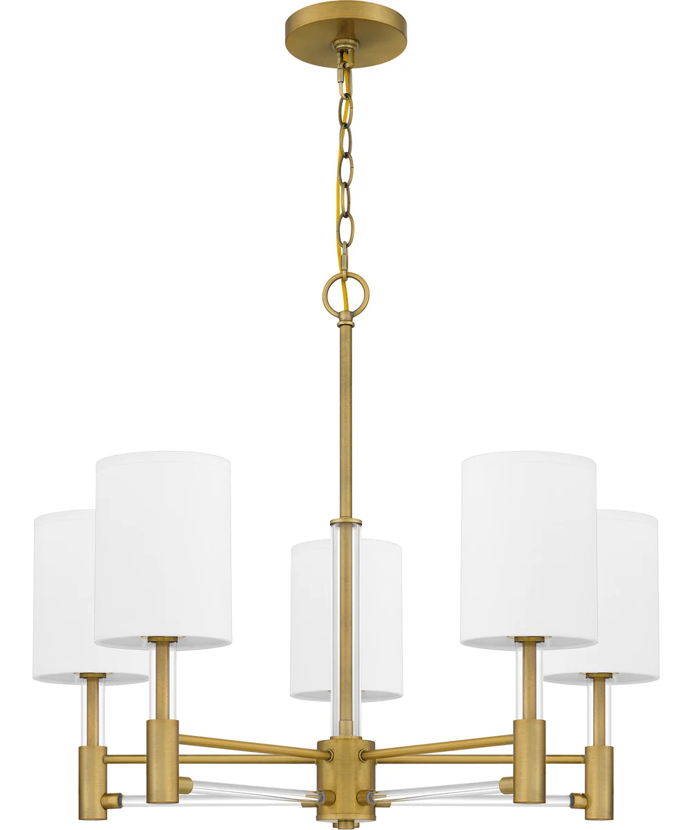 Gretchen 5-light Chandelier Aged Brass - Image 2