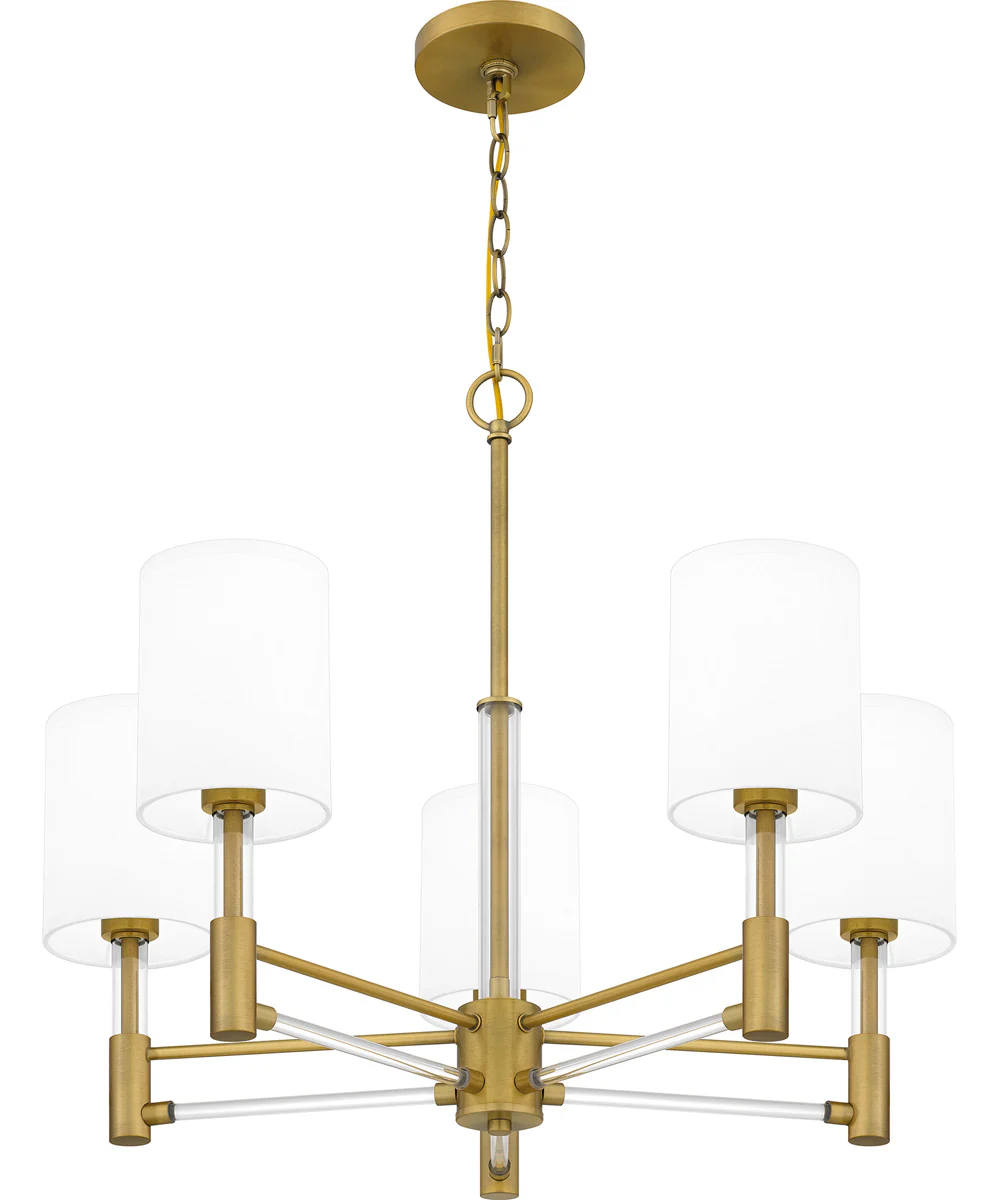 Gretchen 5-light Chandelier Aged Brass - Image 4