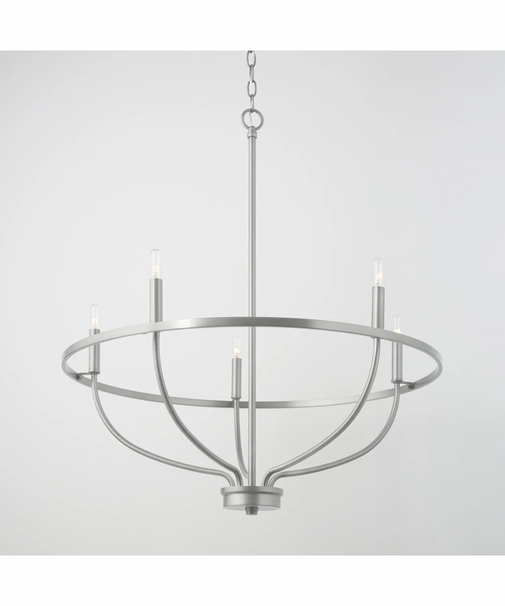 Greyson 5-Light Chandelier Brushed Nickel - Image 2