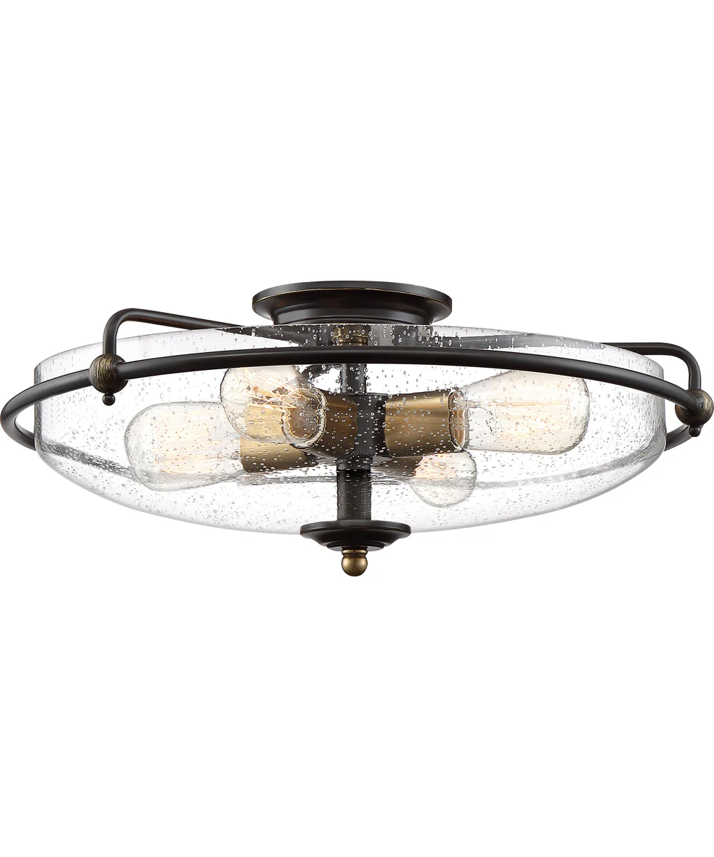 Griffin Extra Large 4-light Flush Mount Palladian Bronze - Image 5