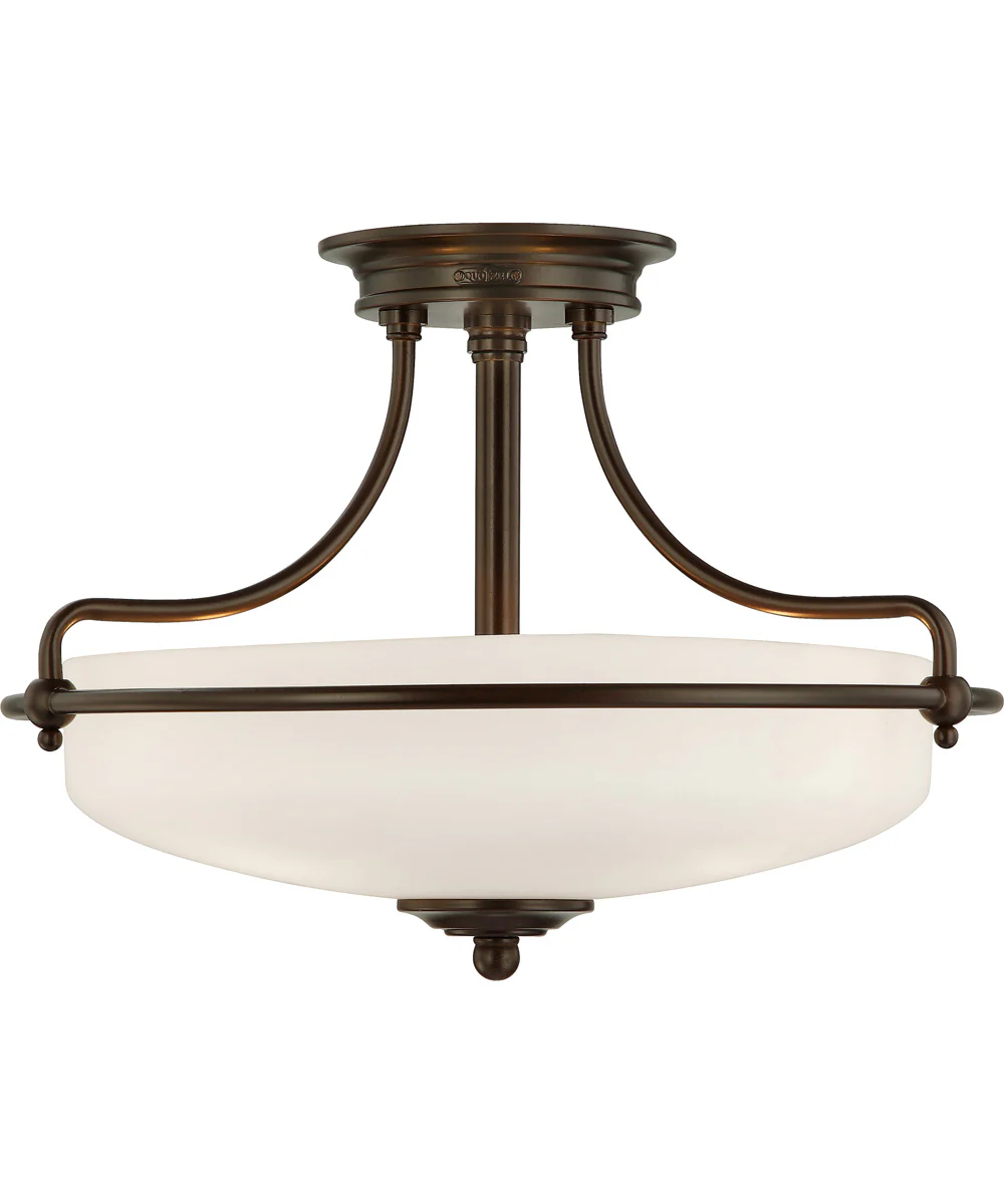 Griffin Large 3-light Semi Flush Mount Palladian Bronze - Image 2