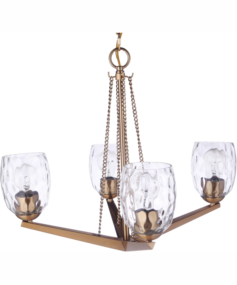 Guiding Star 4-Light Chandelier Satin Brass - Image 5