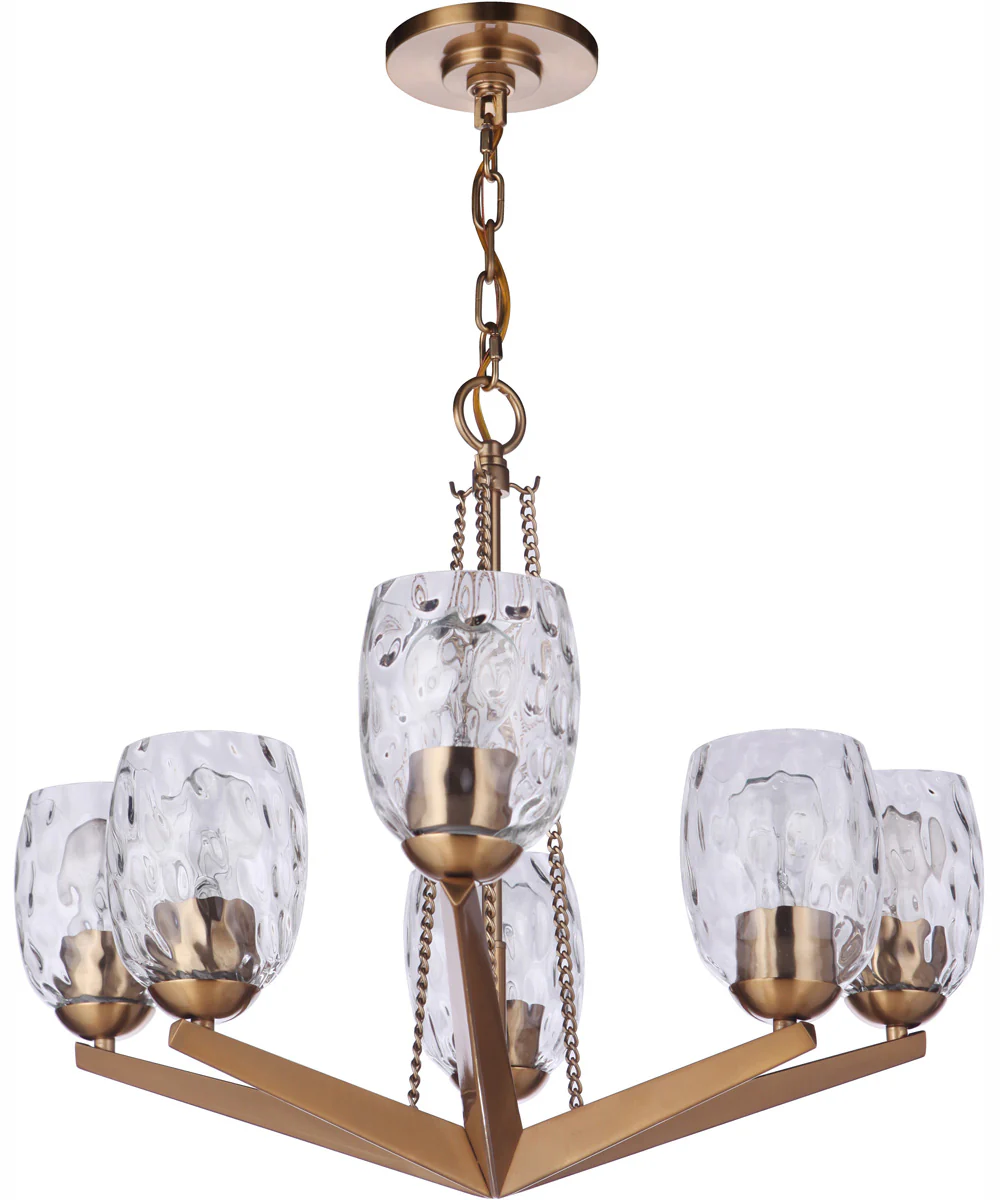 Guiding Star 6-Light Chandelier Satin Brass - Image 2