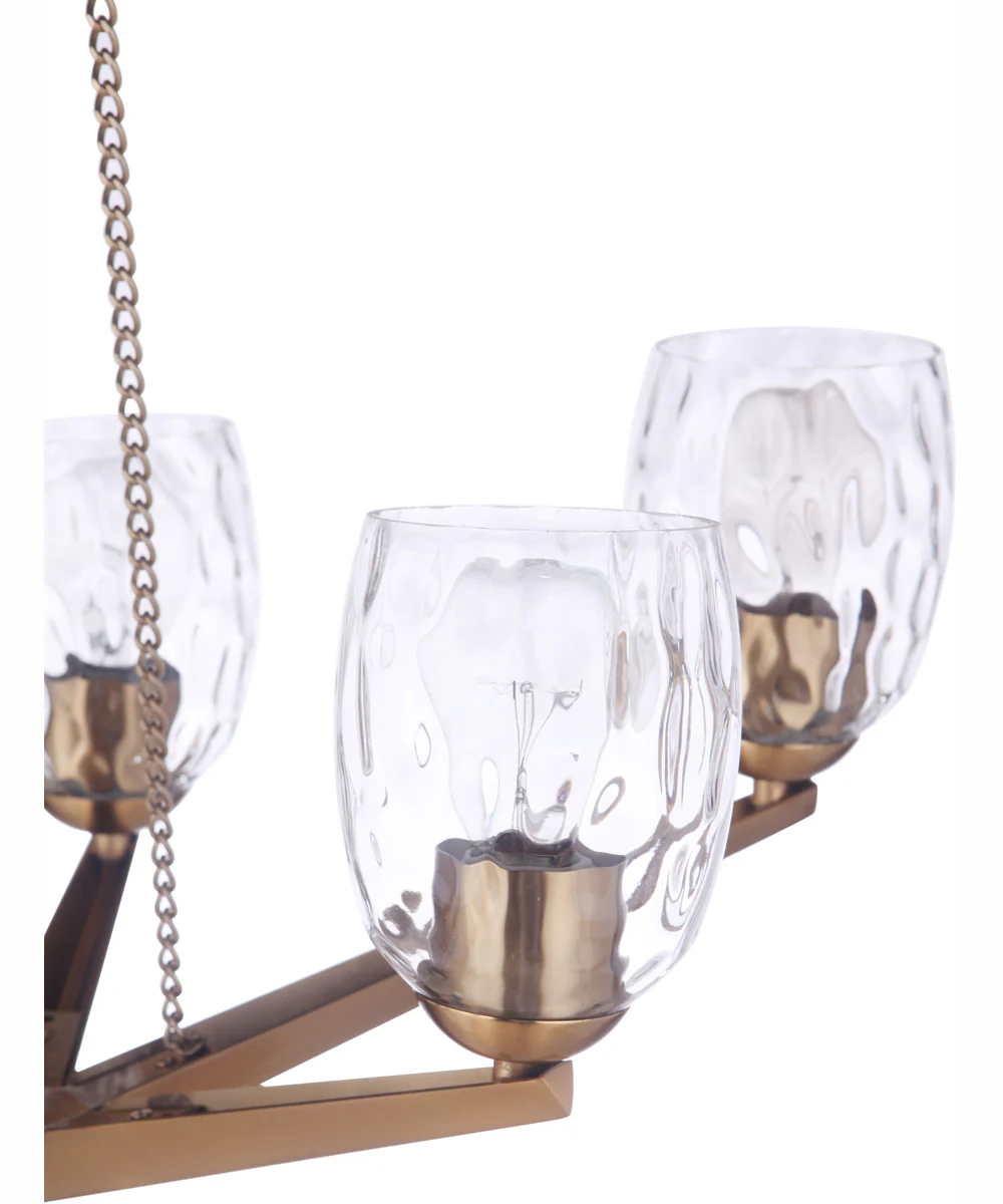 Guiding Star 6-Light Chandelier Satin Brass - Image 3