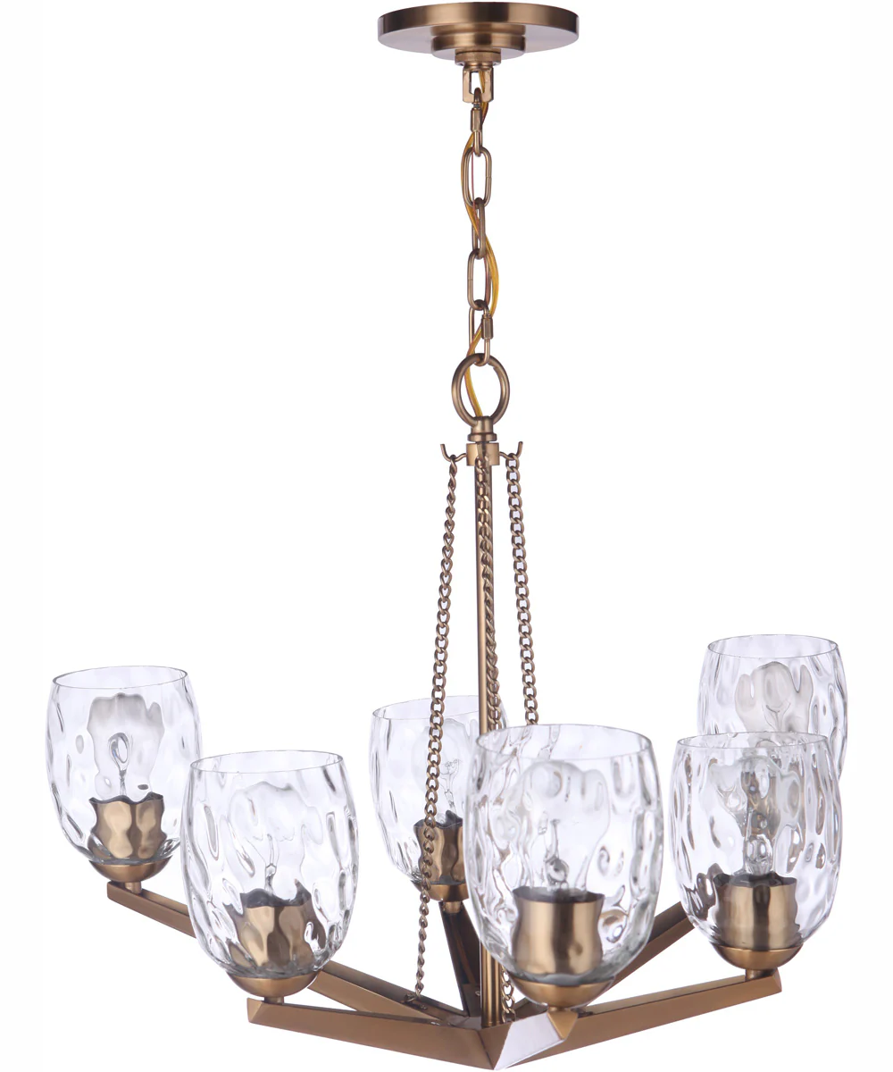 Guiding Star 6-Light Chandelier Satin Brass - Image 6