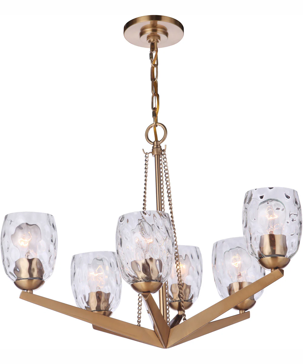 Guiding Star 6-Light Chandelier Satin Brass - Image 7