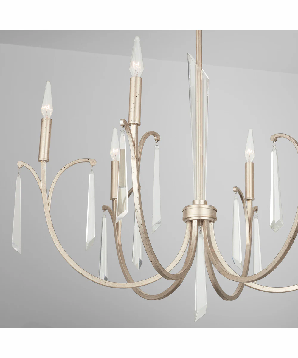 Gwyneth 6-Light Chandelier Winter Gold - Image 2