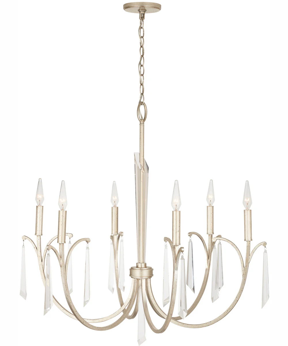 Gwyneth 6-Light Chandelier Winter Gold - Image 3