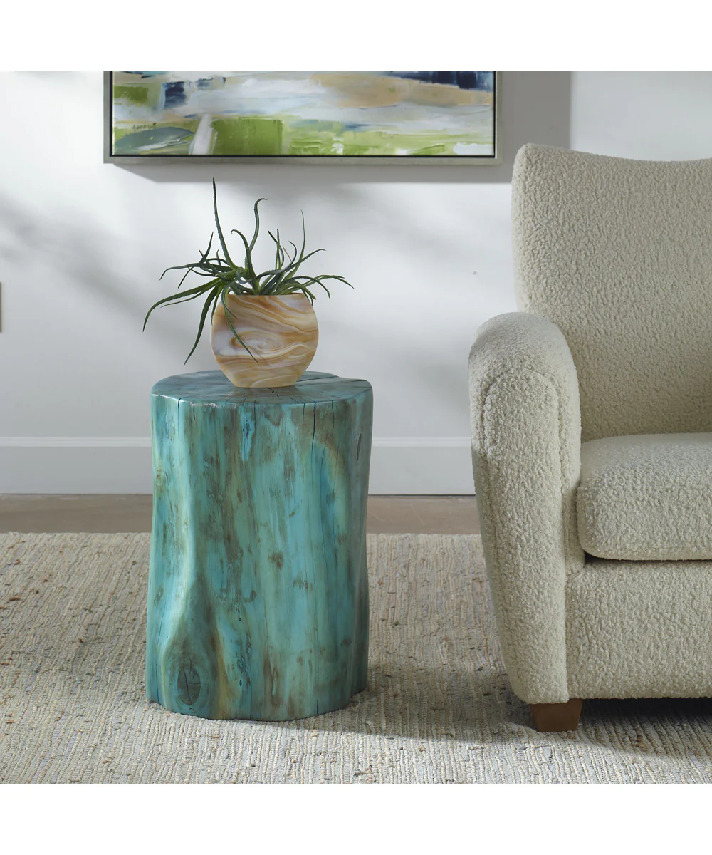 Habitat Blue Accent Stool - Image 2