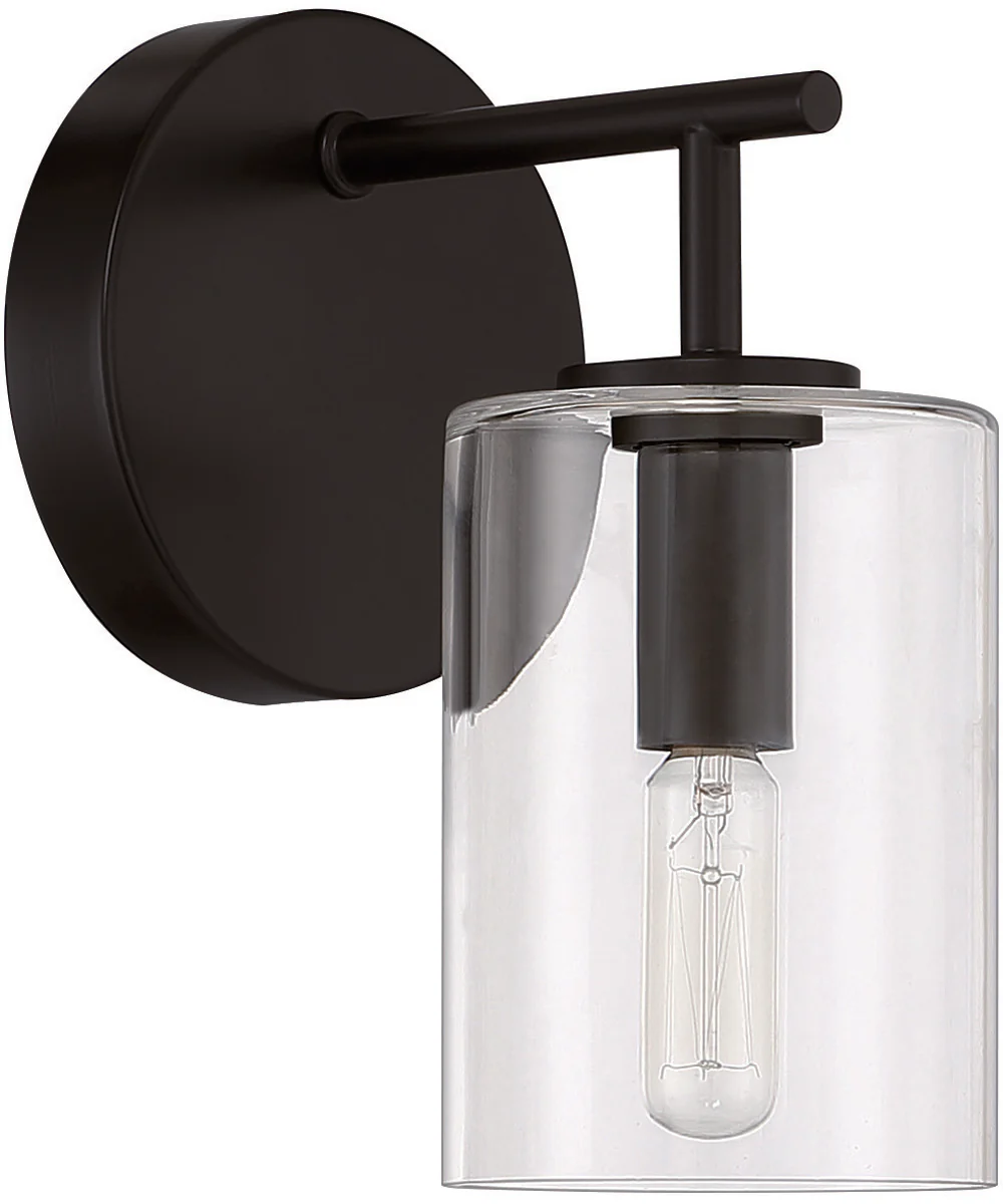 Hailie 1-Light Wall Sconce Flat Black