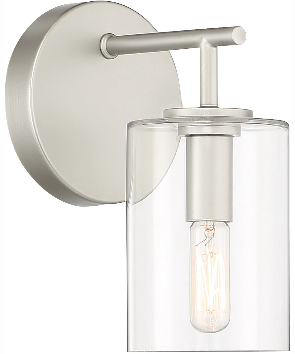 Hailie 1-Light Wall Sconce Satin Nickel - Image 2