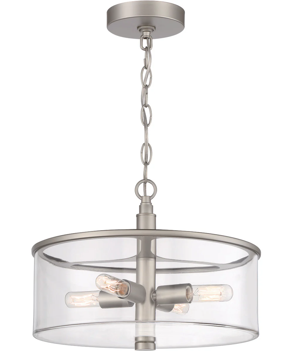 Hailie 4-Light Convertible Semi Flush Satin Nickel - Image 2