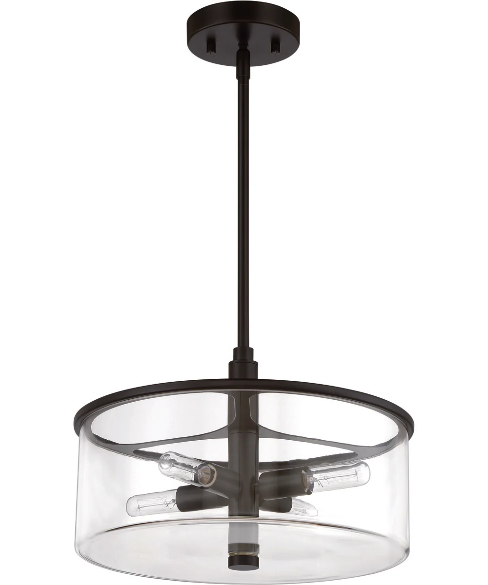 Hailie 4-Light Pendant Flat Black - Image 3
